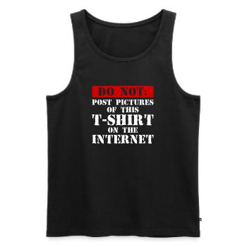 Do Not Internet – Nerd, Social Media & Geek Fun - Men's Premium Organic Tank Top - black - Front - AI Model Male 178 light (178cm)