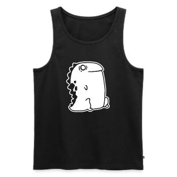 Dino Kawaii – Dinosaure mignon et style dessin animé - Débardeur bio Premium Homme - noir - Devant - Michal (187cm)