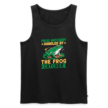 Frog Catcher Frog Hatchery Handled By Frog - Männer Premium Bio Tank Top - Schwarz - Vorne - AI Model Male 178 light (178cm)