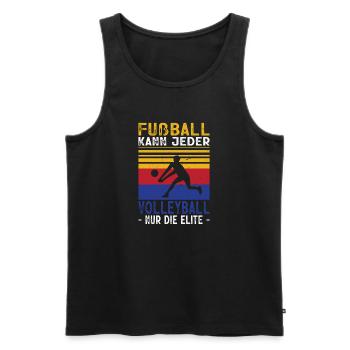 Volleyball Trainer Geschenke Volleyballspieler - Männer Premium Bio Tank Top - Schwarz - Vorne - Michal (187cm)
