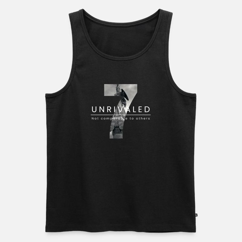 Unvergleichliche Heldenfigur Design - Männer Premium Bio Tank Top - Schwarz