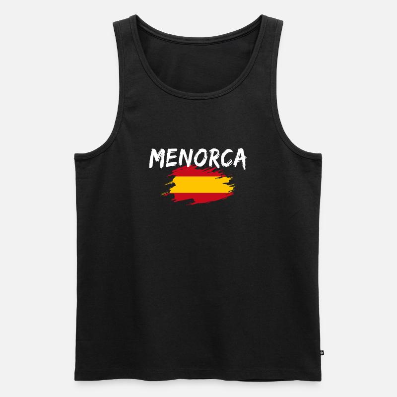Menorca Spanien - Männer Premium Bio Tank Top - Schwarz