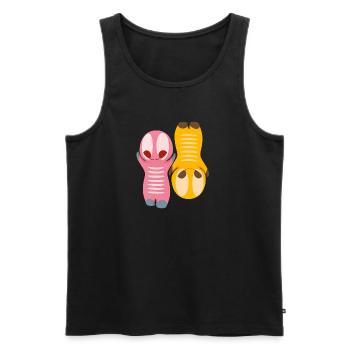 Niedliche Kawaiifigur - Männer Premium Bio Tank Top - Schwarz - Vorne - AI Model Male 178 light (178cm)