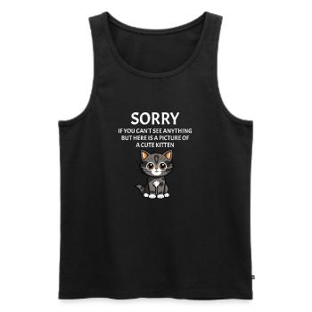 Festival, musique live, concert sarcastique - Débardeur bio Premium Homme - noir - Devant - Michal (187cm)