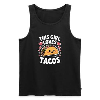 Taco Disant Cuisine Mexicaine Blague Taco Cadeau - Débardeur bio Premium Homme - noir - Devant - AI Model Male 178 light (178cm)