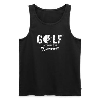 Citation Golf Like There Is No Tomorrow - Débardeur bio Premium Homme - noir - Devant - Michal (187cm)