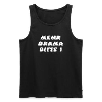 Drame - Débardeur bio Premium Homme - noir - Devant - Michal (187cm)