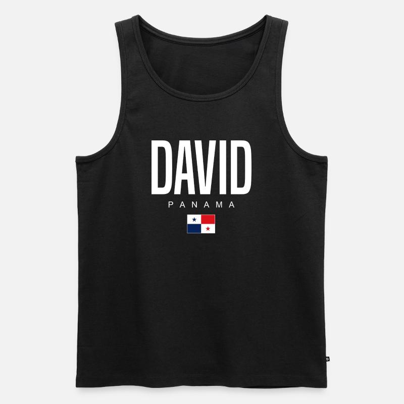David Panama Panamaer - Männer Premium Bio Tank Top - Schwarz
