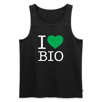 J’adore le bio - Débardeur bio Premium Homme - noir - Devant - Michal (187cm)