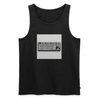 Minimalist Keyboard - Men's Premium Organic Tank Top - black - Front - AI Model Male 178 light (178cm)