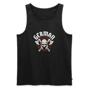 Germanic Viking Odin - Men's Premium Organic Tank Top - black - Front - AI Model Male 178 light (178cm)
