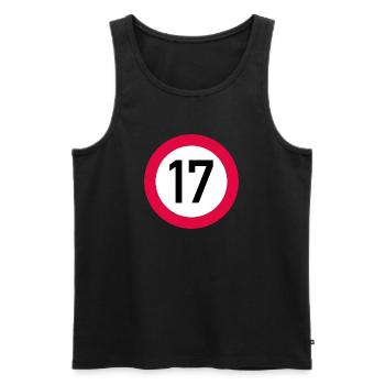 17. Geburtstag Achtung! Verkehrsschild 17 Km/h - Männer Premium Bio Tank Top - Schwarz - Vorne - Michal (187cm)