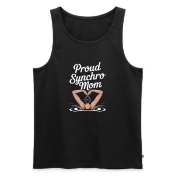 Synchronschwimmen Kunstschwimmen Wassersport - Männer Premium Bio Tank Top - Schwarz - Vorne - AI Model Male 178 light (178cm)
