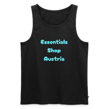 Austria Essentials  - Männer Premium Bio Tank Top - Schwarz - Vorne - AI Model Male 178 light (178cm)