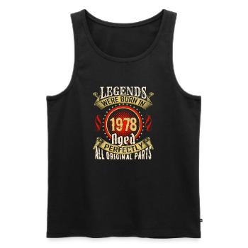 Legenden Jahrgang 1978 Abzeichen - Männer Premium Bio Tank Top - Schwarz - Vorne - AI Model Male 178 light (178cm)