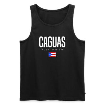 Caguas Porto Rico Portoricains - Débardeur bio Premium Homme - noir - Devant - Michal (187cm)