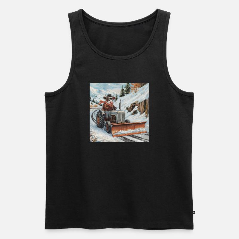 Schneepflug - Männer Premium Bio Tank Top - Schwarz