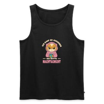 Funny Sayings Fun Outfits Irony Sarcasm - Men's Premium Organic Tank Top - black - Front - Michal (187cm)