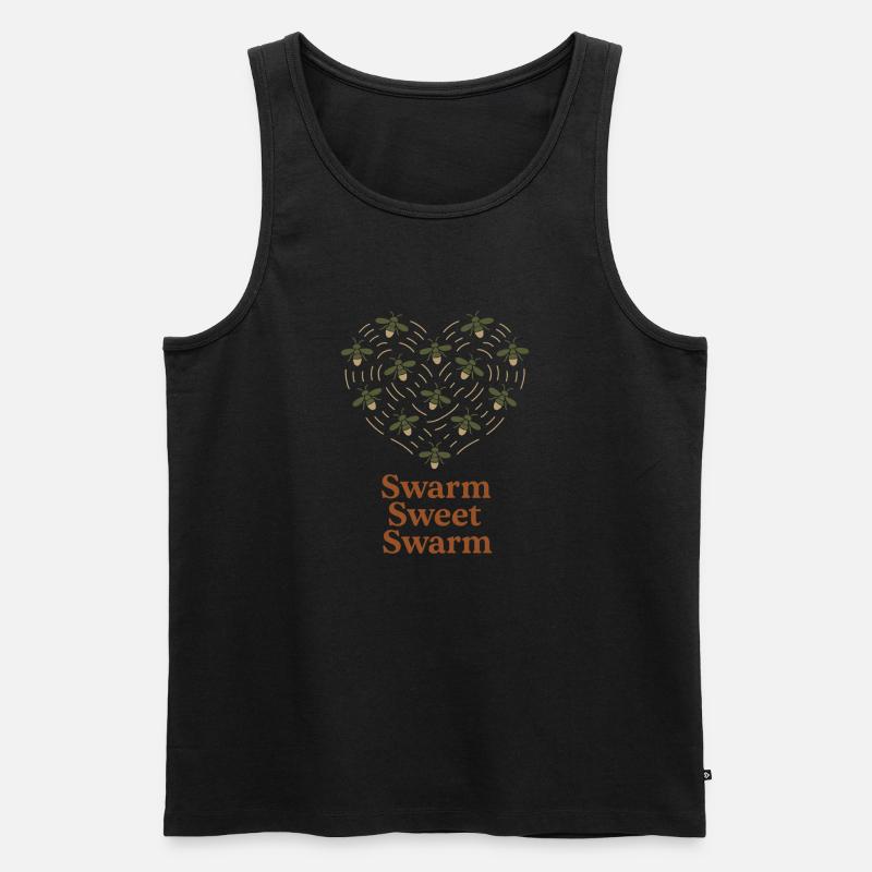 Firefly Summer Night Glow Bug Nostalgic - Männer Premium Bio Tank Top - Schwarz
