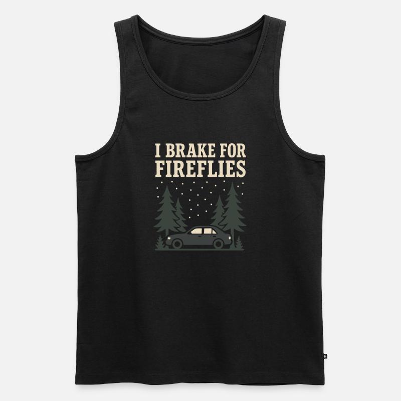 Firefly Summer Night Glow Bug Nostalgic - Männer Premium Bio Tank Top - Schwarz