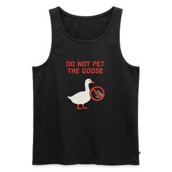 Funny Geese Meme Chaos Honk Certified Silly - Men's Premium Organic Tank Top - black - Front - AI Model Male 178 light (178cm)