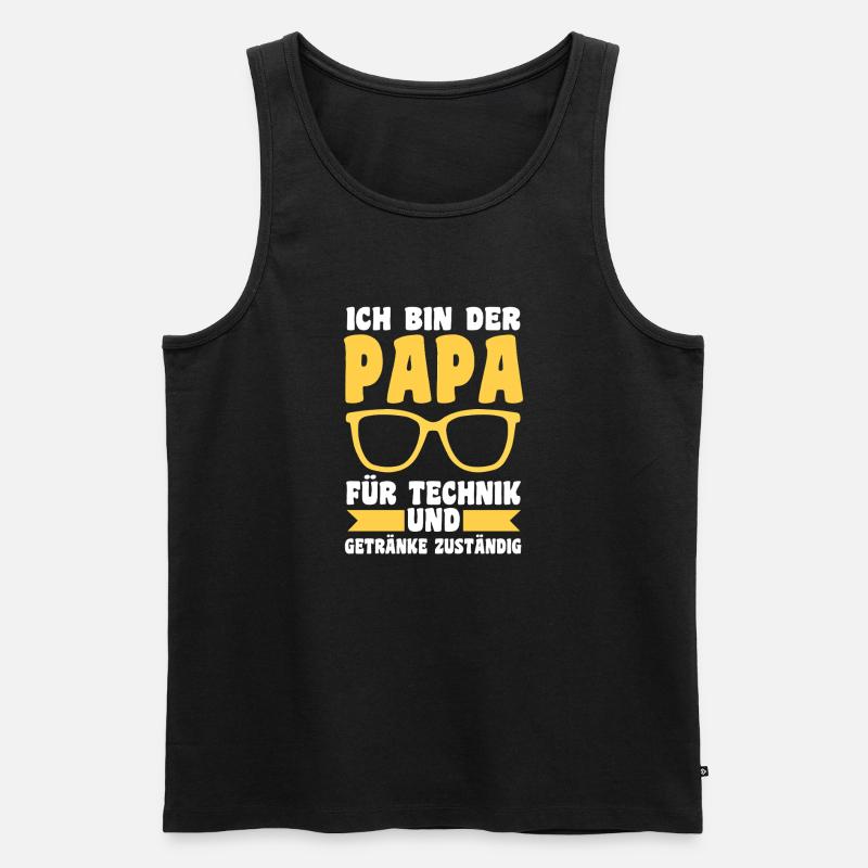Tochter Sohn - Männer Premium Bio Tank Top - Schwarz