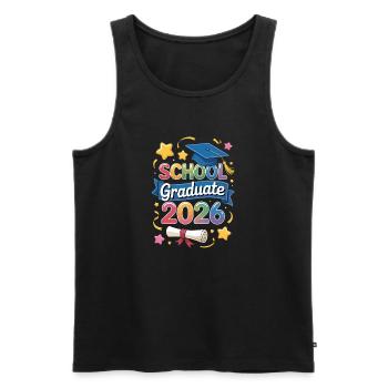School Graduate 2026 Design - Men's Premium Organic Tank Top - black - Front - Michal (187cm)