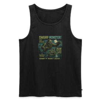 Monstre des marais film affiche Vintage Halloween - Débardeur bio Premium Homme - noir - Devant - Michal (187cm)