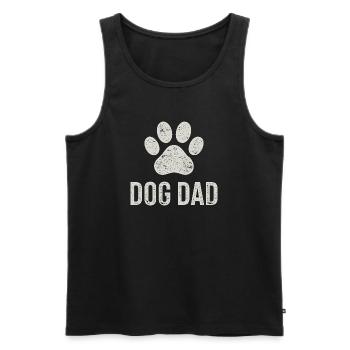 Empreinte Patte Chien Papa - Débardeur bio Premium Homme - noir - Devant - AI Model Male 178 light (178cm)