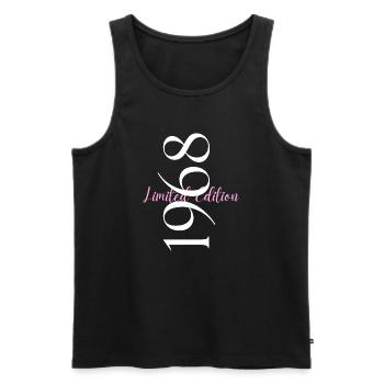 Limited Edition 1968 Anniversary 1968 Born in 1968 - Men's Premium Organic Tank Top - black - Front - AI Model Male 178 light (178cm)