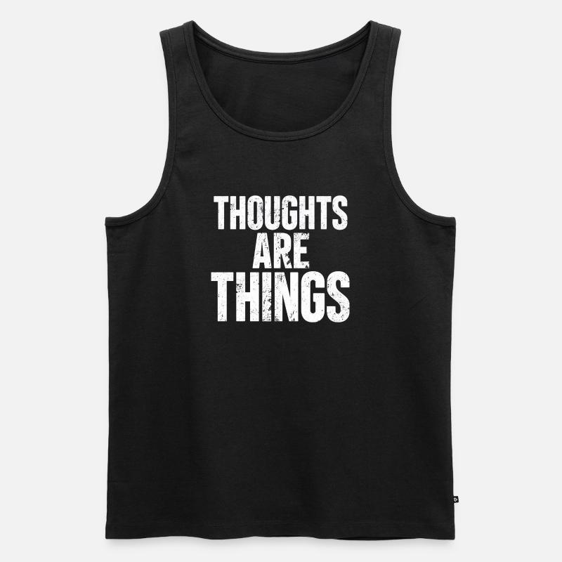 Gedanken, die zu Dingen werden - Männer Premium Bio Tank Top - Schwarz