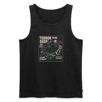 Terreur des profondeurs Kraken Affiche de film Halloween - Débardeur bio Premium Homme - noir - Devant - Michal (187cm)