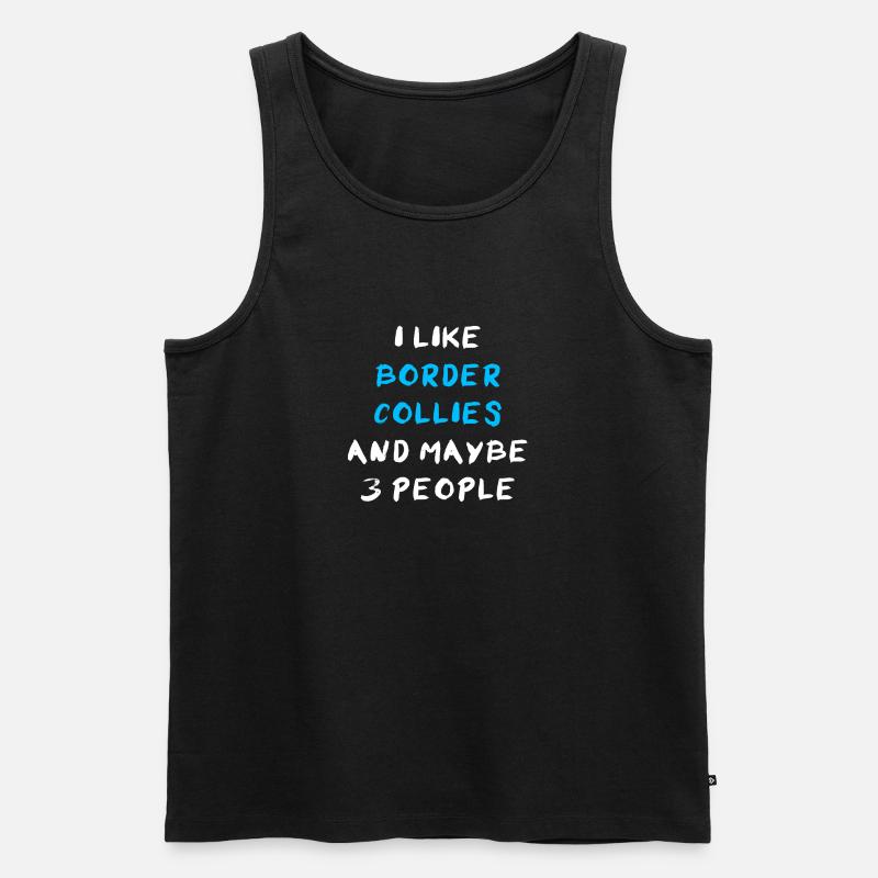 Border Collie - Männer Premium Bio Tank Top - Schwarz