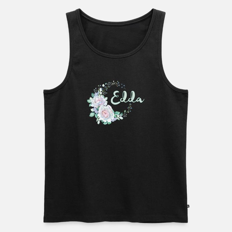 Für Edda - Männer Premium Bio Tank Top - Schwarz