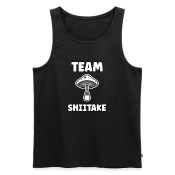 Champignon Team Shiitake - Débardeur bio Premium Homme - noir - Devant - AI Model Male 178 light (178cm)
