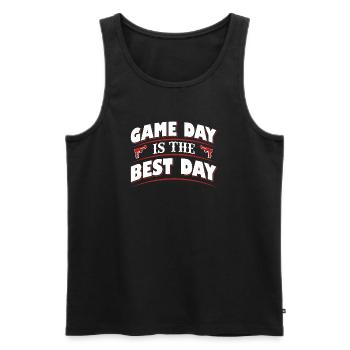 Game Day is the best - Men's Premium Organic Tank Top - black - Front - AI Model Male 178 light (178cm)