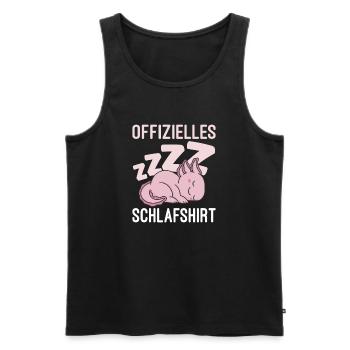 Official Sleep Shirt Funny Morning Grouch - Men's Premium Organic Tank Top - black - Front - Michal (187cm)