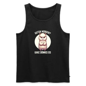 Guten Morgen Ganz Dünnes Eis Alpaka Schlafmützen - Men's Premium Organic Tank Top - black - Front - Michal (187cm)