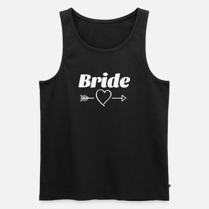 Braut Herz Pfeil Design - Männer Premium Bio Tank Top - Schwarz