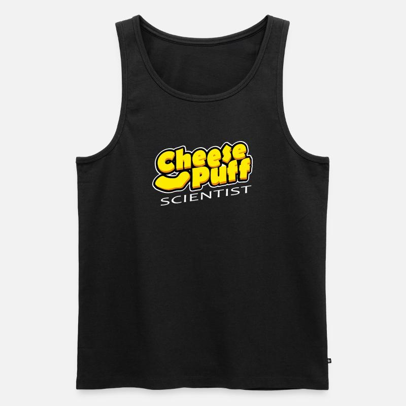 Käse-Puff-Wissenschaftler - Männer Premium Bio Tank Top - Schwarz