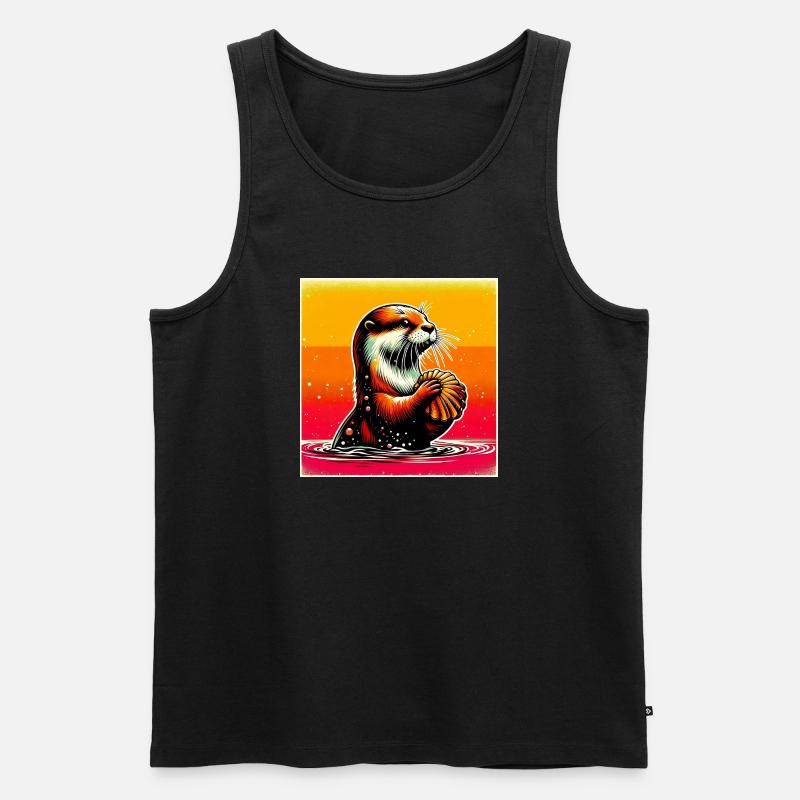 Otter - Männer Premium Bio Tank Top - Schwarz