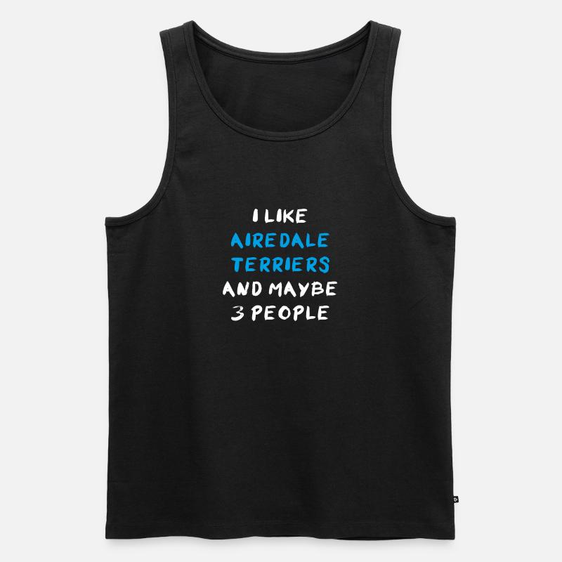 Airedale Terrier - Männer Premium Bio Tank Top - Schwarz