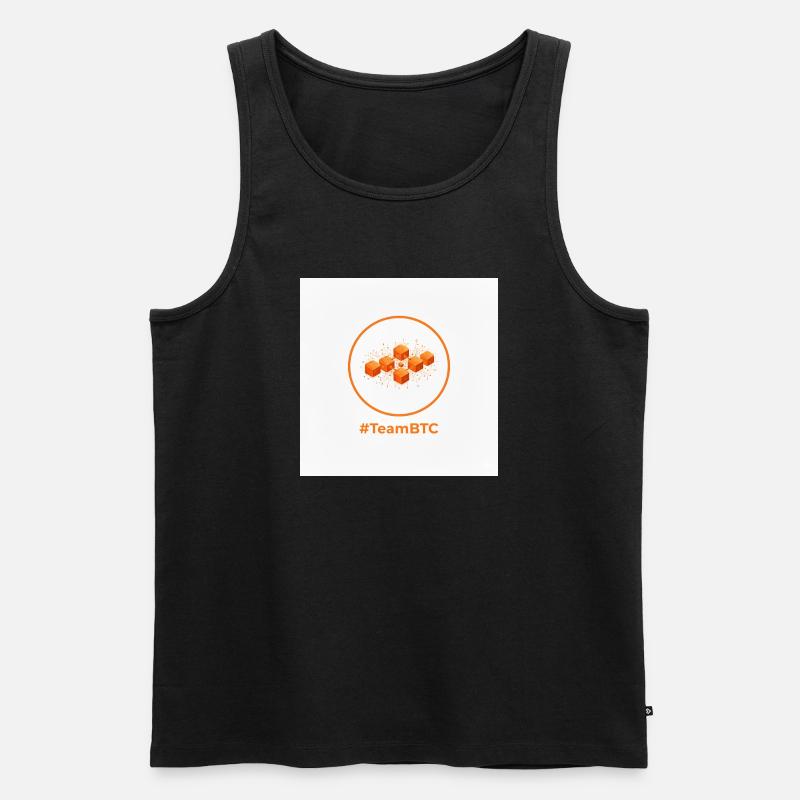 TeamBTC Blockchain Cubes - Männer Premium Bio Tank Top - Schwarz