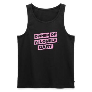 Fléchettes Chemise Sweat à capuche Propriétaire d’une fléchette solitaire - Débardeur bio Premium Homme - noir - Devant - Michal (187cm)