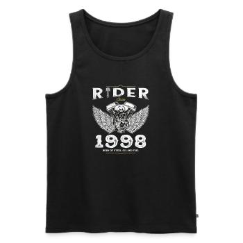  Rider Since 1998 - 27 Years, Fueled by the Open - Men's Premium Organic Tank Top - black - Front - AI Model Male 178 light (178cm)