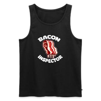 Inspector Bacon Cartoon - Men's Premium Organic Tank Top - black - Front - AI Model Male 178 light (178cm)