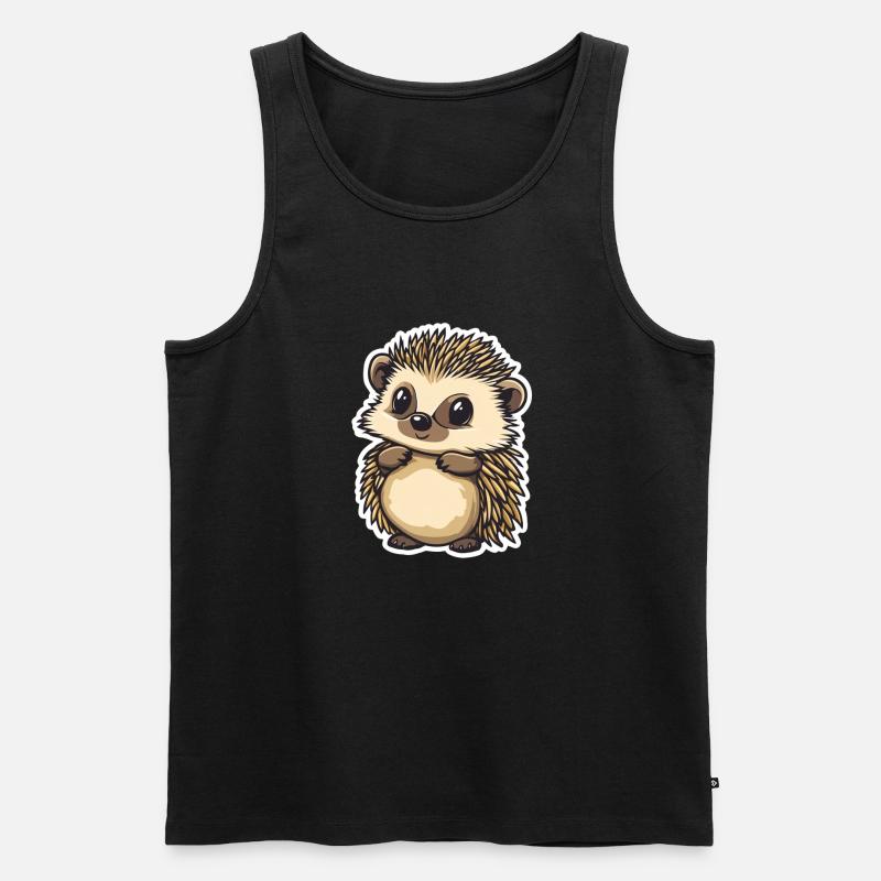 Igel - Männer Premium Bio Tank Top - Schwarz
