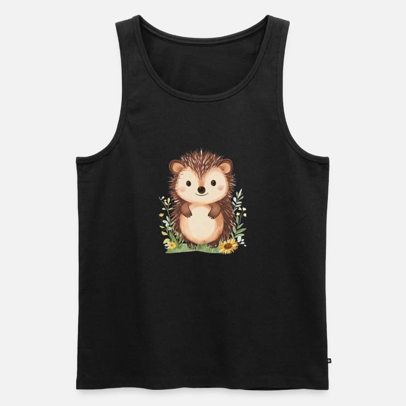 Igel - Männer Premium Bio Tank Top - Schwarz