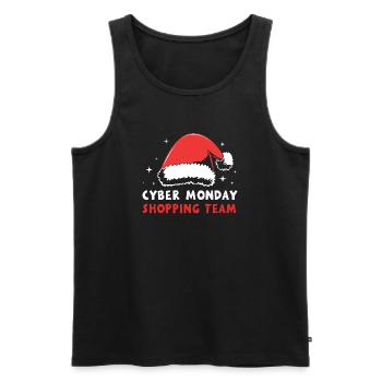 Cyber Monday Kaufrausch - Männer Premium Bio Tank Top - Schwarz - Vorne - AI Model Male 178 light (178cm)