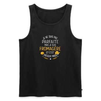 I'm not perfect but I'm a cheesemaker - Men's Premium Organic Tank Top - black - Front - Michal (187cm)